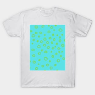 Abstract boho green bubble pattern T-Shirt